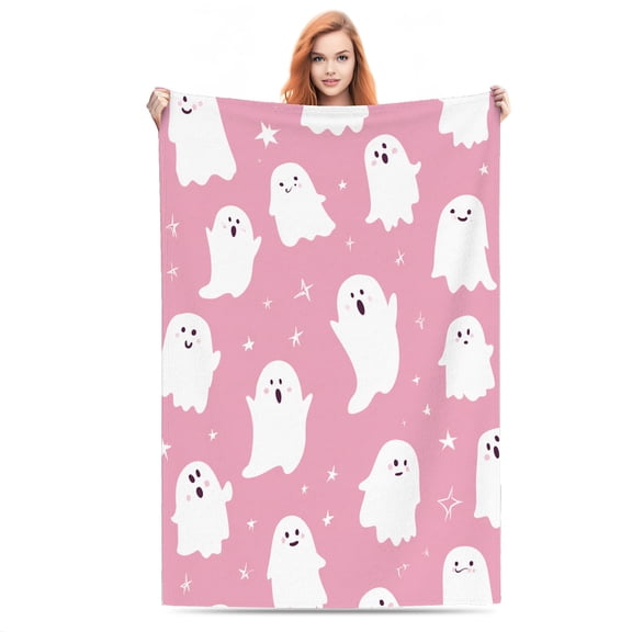 Ghostly Cheer Parade Soft Printed Throw Blanket - All-Season Cozy Indoor Use for Couch, Bed, Car, Camping & Travel - Perfect Gift for Kids, Boys and Girls