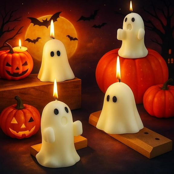 Ghostly Halloween Aromatherapy Candle Gift Set Smoke-Free Fragrance Home Decor Novelty Party Decoration Hot Selling Item