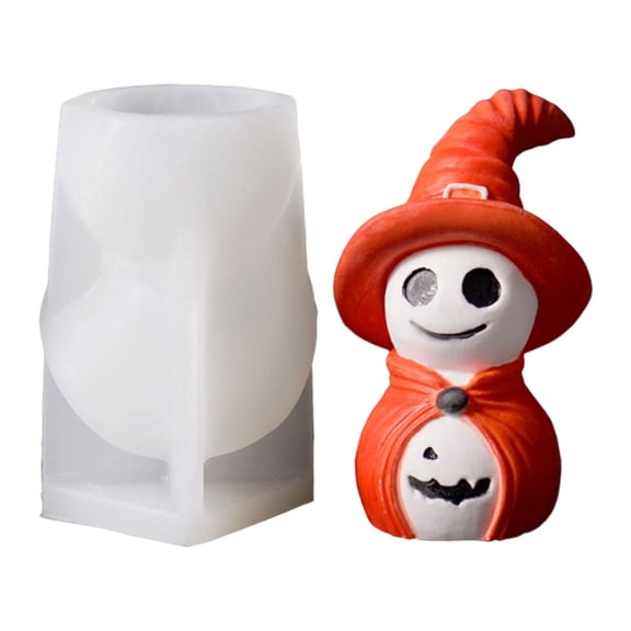Ghostly Pumpkin Silicone for Halloween Soap, Epoxy Resin Multipurpose Baking Mold