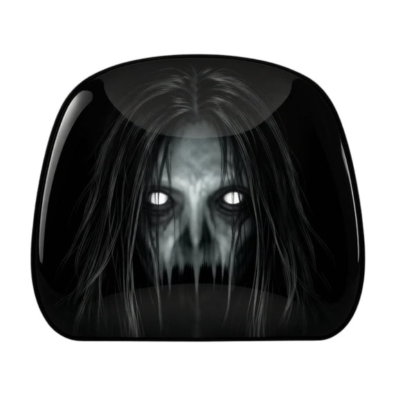 Ghosts Car Headrest Cover, Scary Face Printing Car Seat Headrest Protector, Washable Auto Head Rest Pillow Cover for Sedan Van Truck, Universal Vehicle Interior Accessories F