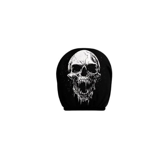 Ghosts Car Headrest Cover, Scary Face Printing Car Seat Headrest Protector, Washable Auto Head Rest Pillow Cover for Sedan Van Truck, Universal Vehicle Interior Accessories L