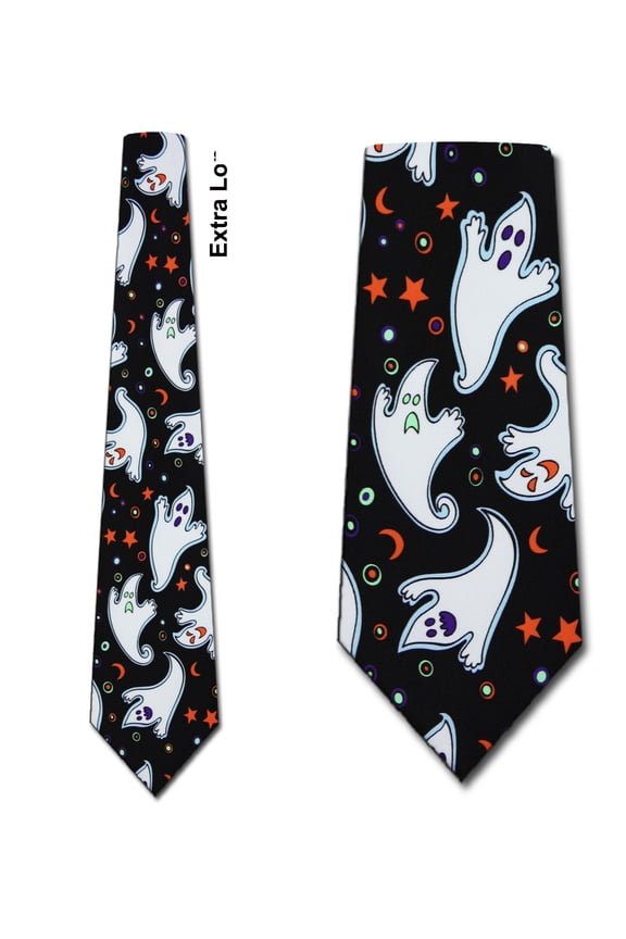 Ghosts Flying Extra Long Necktie Mens Tie by Three