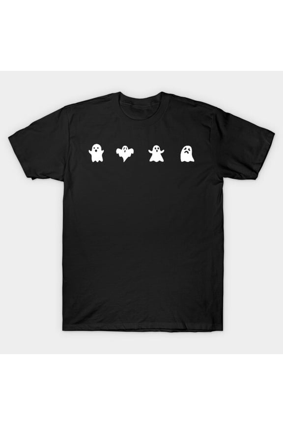 Ghosts Halloween Funny Retro Paranormal Spirits Boo Simple Minimalist Art G4449 T-Shirt, for men and women, Up to Size 5XL