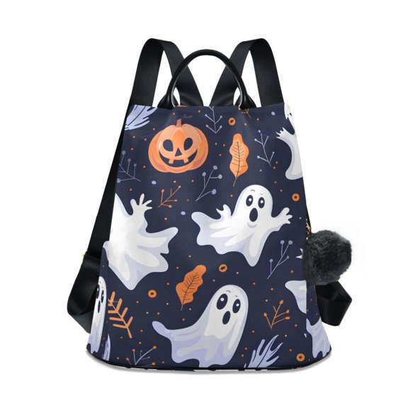 Ghosts Halloween Travel Laptops Backpack for Women Anti-theft Casual Work Bag Daypack Lightweight Laptop Bag
