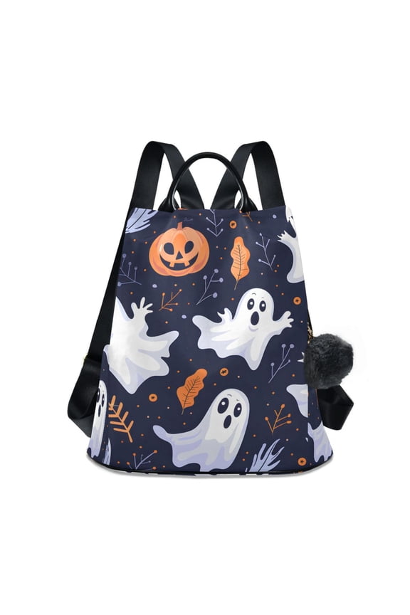 Ghosts Halloween Travel Laptops Backpack for Women Anti-theft Casual Work Bag Daypack Lightweight Laptop Bag
