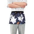 thumbnail image 1 of Ghosts Halloween Waist Apron Adjustable Server Half Apron Kitchen Cooking with 3 Pockets for Men Women, 1 of 7