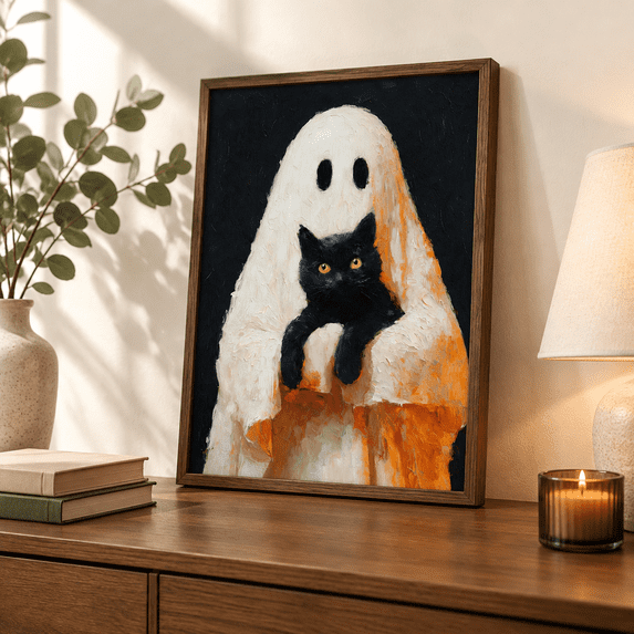 Ghosts-J Framed Canvas Art Print, 16