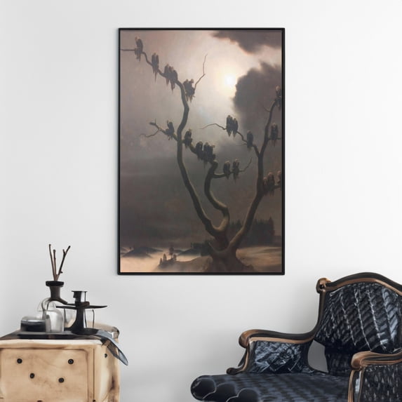 Ghosts On A Tree By Franz Sedlacek Poster Wall Art Reproduction, Dark ...