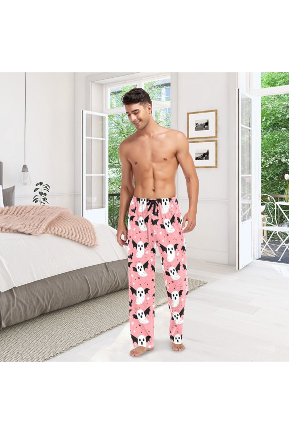 Ghosts Stars Mens Pajama Pants Cotton Elastic Waistband Lounge Sleep Pajama Bottoms Pj with Pocket