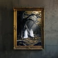 thumbnail image 1 of Ghosts Under a Tree Poster Cottagecore Decor Dark Academia Art Enchanted Illustration Vintage Haunting Scene Wall Art Rustic Aesthetic, 1 of 3