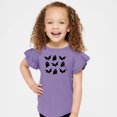 thumbnail image 1 of Ghosts and Bats Stacked - Kids Flutter Sleeve Tee, 1 of 11