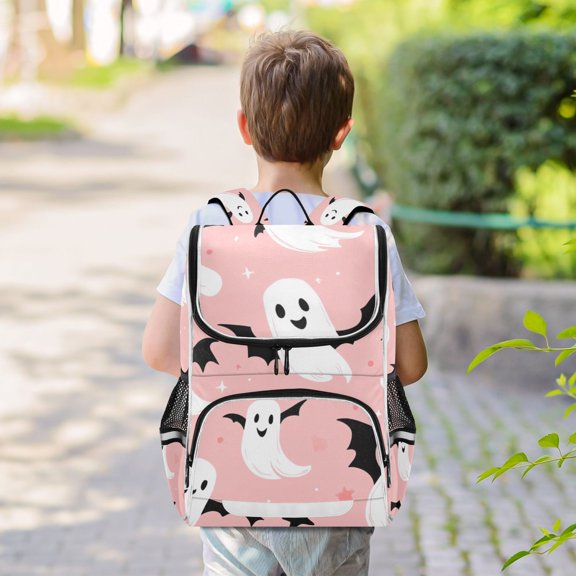 Ghosts and Stars Backpack Big Laptop Backpack Casual Daypack Quilted Large Capacity Large Bookbags