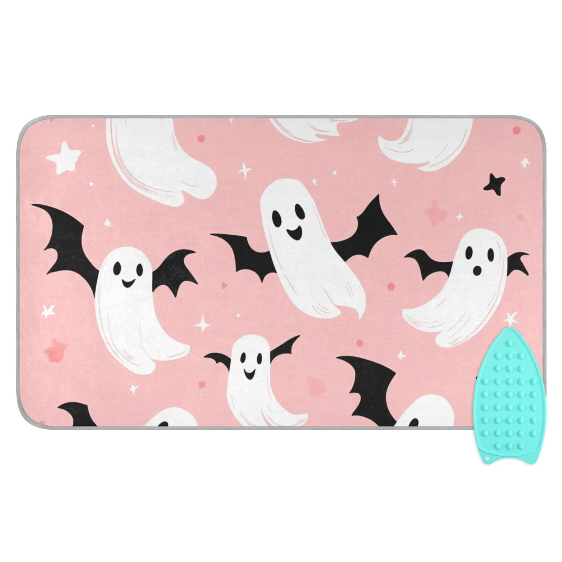 Ghosts and Stars Ironing Board Covers Heat Resistant Ironing Pad Mat Portable for Travel Washer Dryer Table
