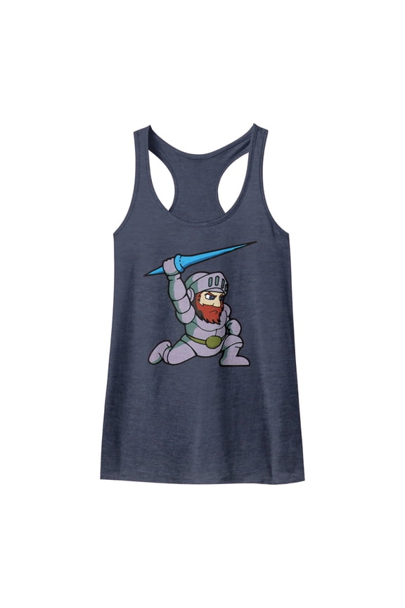 Ghosts 'n Goblins Arthur Indigo Junior Women's Racerback Tank Top T-Shirt