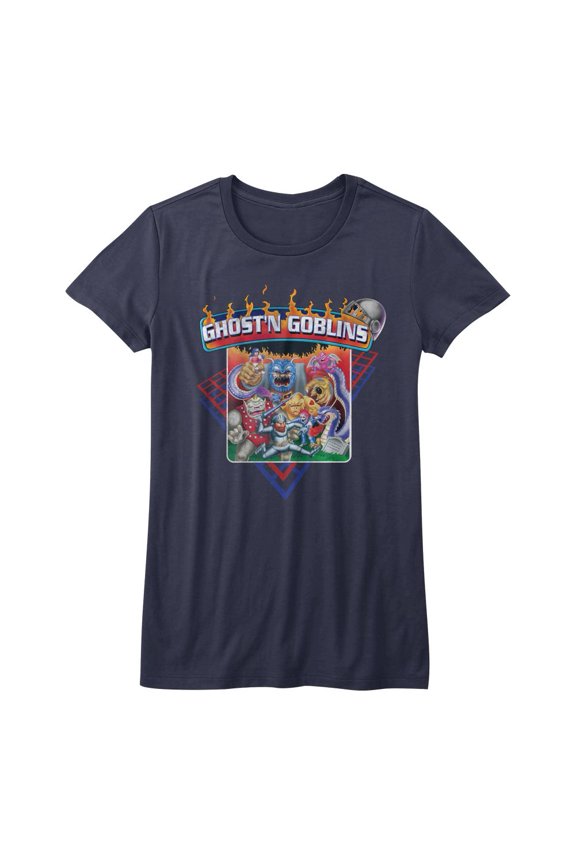 Ghosts 'n Goblins Navy Junior Women's T-Shirt