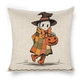 thumbnail image 1 of Ghosts and pumpkin baskets Linen toss pillowcase Decoration pillowcase Gift preferred 20x20" Cushion cover 1 set Sofa pillowcase Sofa bedroom living room car, 1 of 8