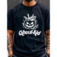 thumbnail image 1 of Ghoul - Aid Graphic Tee,Tops Has Relatable “‘Ghoul - Aid - Pumpkin - Vibe’ Pattern” Design,Round Neck Regular Fit T - shirts, Size(S - 5XL), 1 of 5