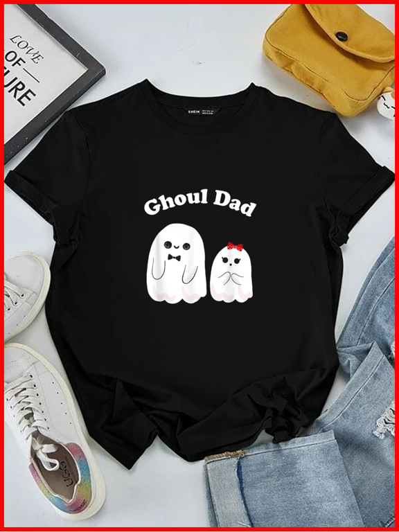 Ghoul Dad Daddy Ghost Father Funny Halloween Costume Apparel Top Unisex T-Shirt,S-5XL