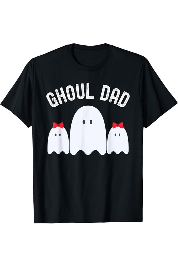 Ghoul Dad, Halloween Daddy Ghost Father Of Two Ghost T-Shirt BLACK Unisex S-5XL Hot Trending Shirt, Vintage Birthday Gift