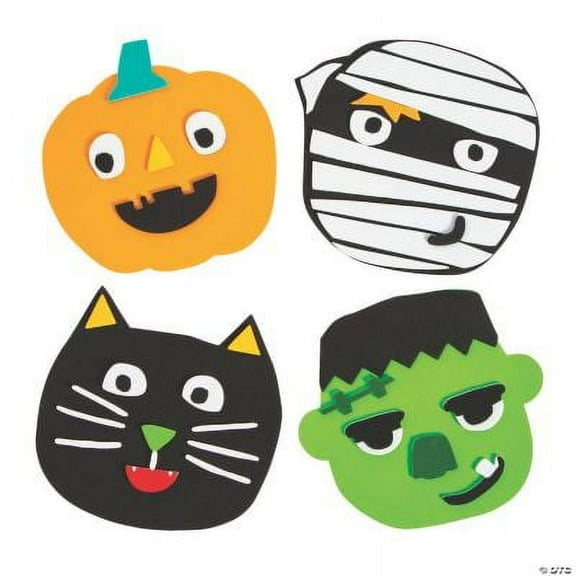 Ghoul Gang Magnet Craft Kit - Makes 12, Halloween, Craft Kits, 12 Pieces