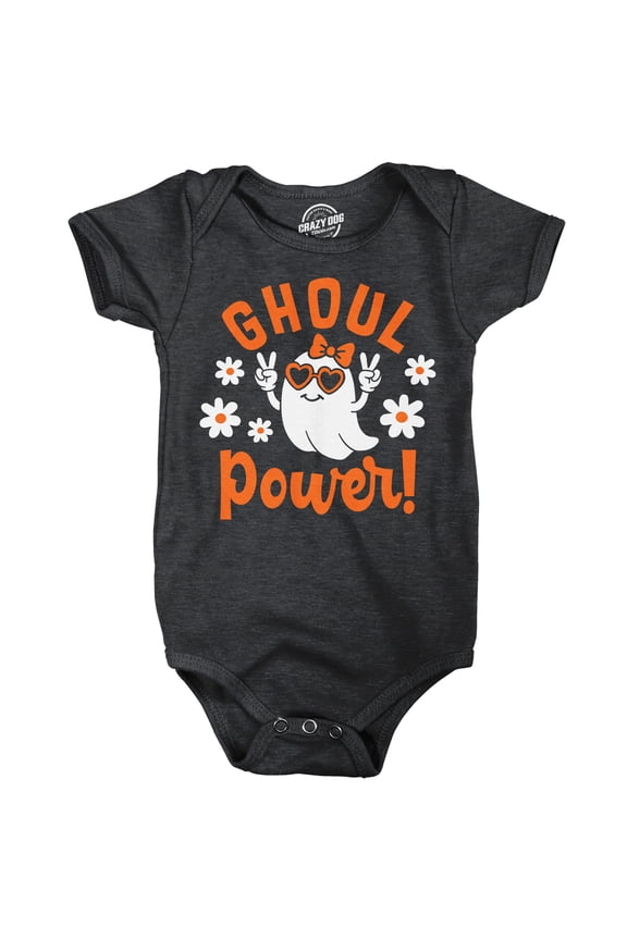 Ghoul Power Baby Bodysuit Funny Sarcastic Halloween Ghost Graphic Novelty Jumper For Infants