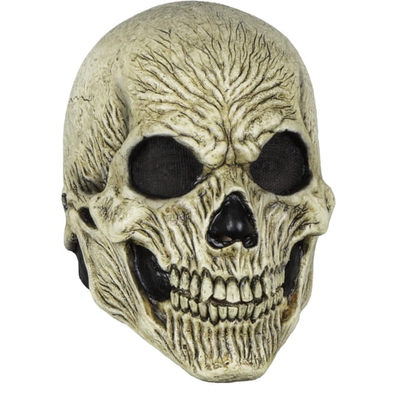 Ghoulish Man Latex Mask Realistic Human Skull Classic Horror Design Hand Crafted for Halloween