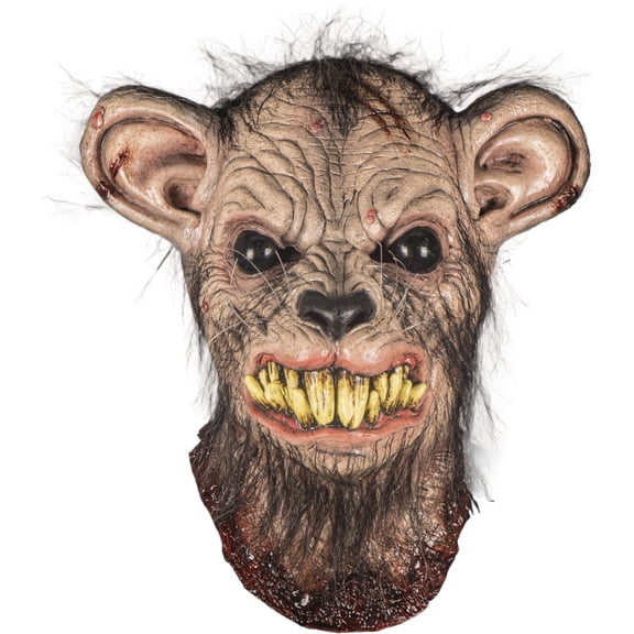 Ghoulish Productions Mangy Rat Latex Mask With Neck Realistic Mutant Rat Horror Animal Mask Hand Painted Scary Creature Design for Halloween Costume Haunted House and Collectors