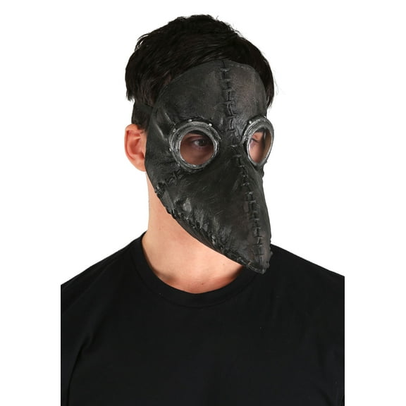 Ghoulish Productions Plague Doctor Black Mask,Adult Mask One size Latex Mask.Gas Mask & Steampunk Line