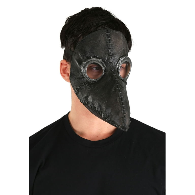 Latex Plague Doctor Mask Adult Black Latex Plague Doctor Mask Adult Black