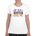 thumbnail image 1 of Ghouls Love Me T-Shirt Women -Image by Shutterstock, Female 5X-Large, 1 of 4