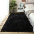 thumbnail image 1 of Ghouse Rectangular Black Area Rug 4x6 feet, Thick and Fluffy Faux Sheepskin Machine Washable Rectangular Plush Carpet, Faux Sheepskin Rug for Living Room, Bedroom, Kids Room, 1 of 6
