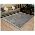 thumbnail image 1 of Ghouse Rectangular Grey Area Rug 5x6.7 feet, Thick and Fluffy Faux Sheepskin Machine Washable Rectangular Plush Carpet, Faux Sheepskin Rug for Living Room, Bedroom, Kids Room, 1 of 6
