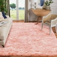 thumbnail image 1 of Ghouse Rectangular Pink Area Rug 6.7x10 feet, Thick and Fluffy Faux Sheepskin Machine Washable Rectangular Plush Carpet, Faux Sheepskin Rug for Living Room, Bedroom, Kids Room, 1 of 6