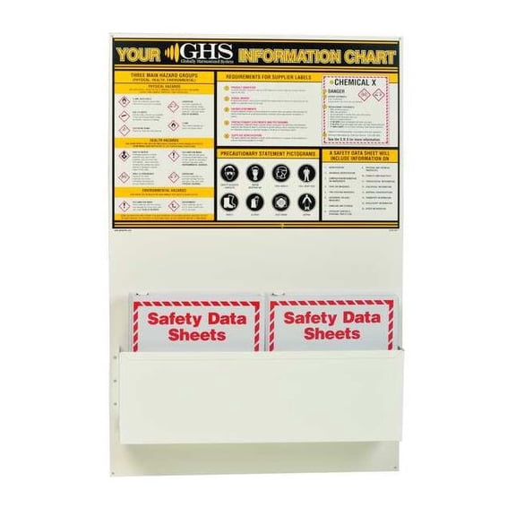 Ghs Safety Binder, 12 in H, 3-1/2 in D, 12-1/2-in W GHS1001