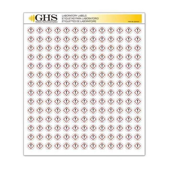 Ghs Safety GHS Label, 1/2 in H, 1/2 in W, Paper, PK1820 GHS1231
