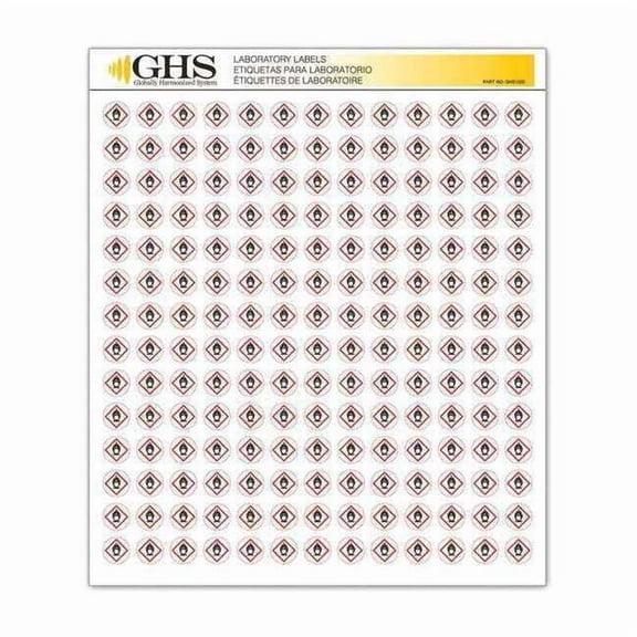 Ghs Safety GHSLabel,1/2inH,1/2inW,Paper,PK1820 GHS1225