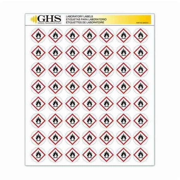 GHS Label, 1 in H, 1 in W, Paper, PK1120 GHS1212