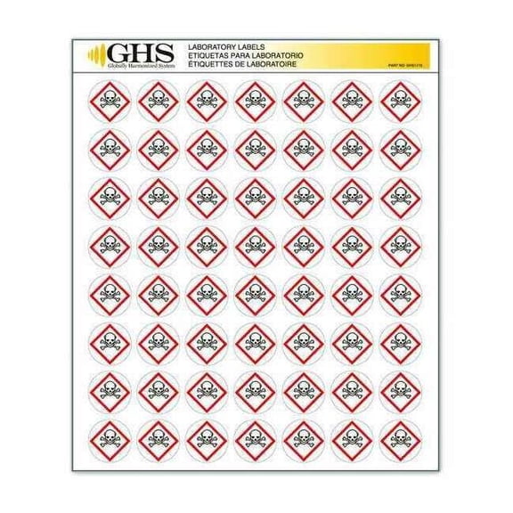 Ghs Safety GHS Label, 1 in H, 1 in W, Paper, PK1120 GHS1215