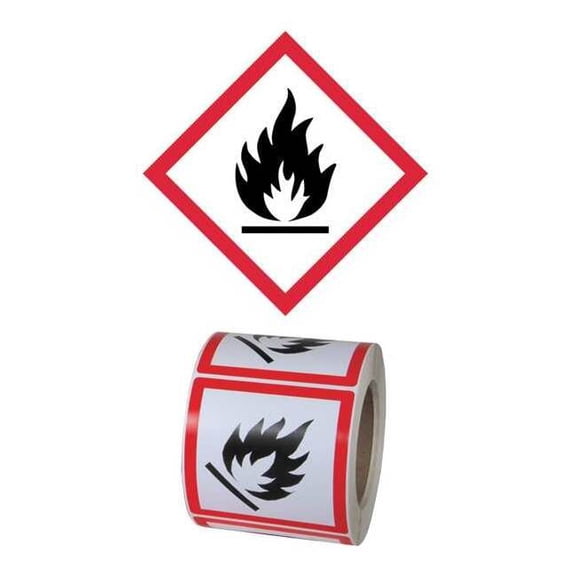 Ghs Safety GHS Label, 4 in H, 4 in W, Paper, PK500 GHS1261