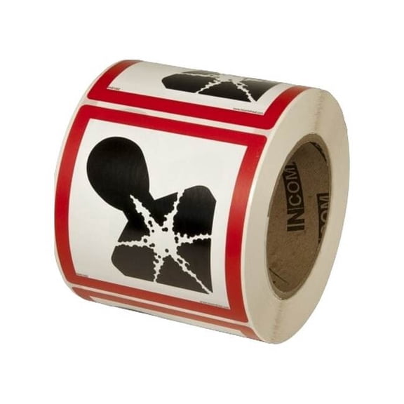 Ghs Safety GHS Label, 4 in H, 4 in W, Paper, PK500 GHS1262