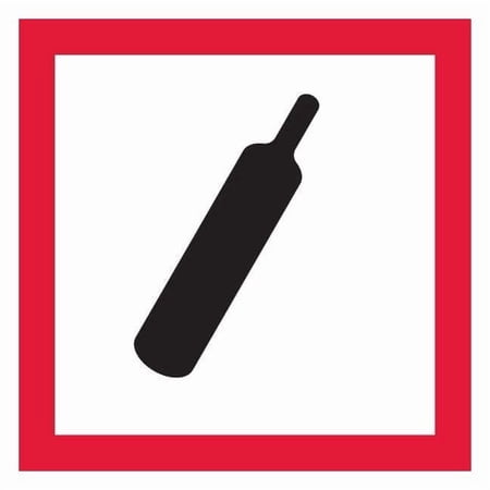 Pictogram,Black/Red,Self Adhesive Vinyl, GHS1267 GHS1267