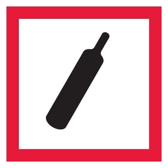 Ghs Safety Pictogram,Black/Red,Self Adhesive Vinyl, GHS1267 GHS1267