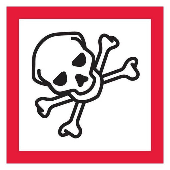 Ghs Safety Pictogram,Black/Red,Self Adhesive Vinyl, GHS1273 GHS1273