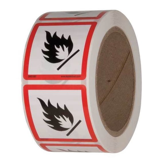 Ghs Safety Safety Label, 2 in. W x 2 in. H, PK500, GHS1307 GHS1307