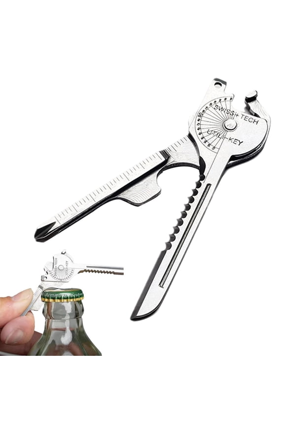 8-in-1 Screwdriver Keychain Bottle Opener,8 in 1 Screwdriver Key Chain Pendant | Multifunctional tool | Stainless Texture | Portable Emergency Artifact