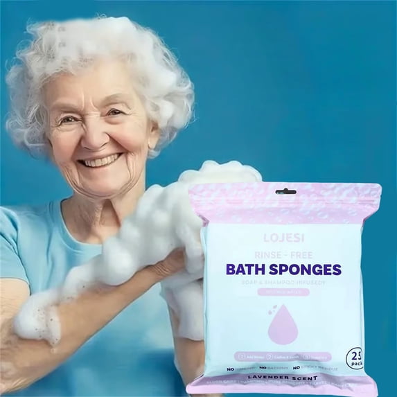 Ghxbdy Disposable No-Rinse Shower Wipes, Lavender Scent, 25 Sheets,Kitchen Sponge for Dishes with Scrub Side & Soft Microfiber | Non-Stick Safe | All-Purpose Cleaner