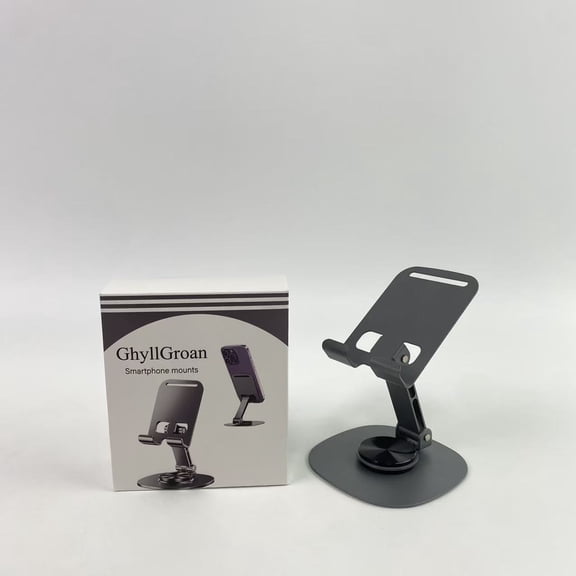 GhyllGroan Smartphone mounts,360Rotating Phone Holder for Desk, Portable & Foldable Cell Phone Stand for Office & Kitchen