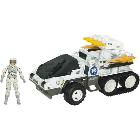 Gi Joe Bravo Vehicle With Figure - Wolf Hound With Whiteout V1