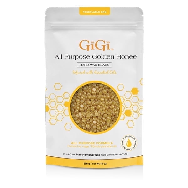 GiGi All Purpose Golden Honee Hard Wax Beads Hair Removal, 14 oz