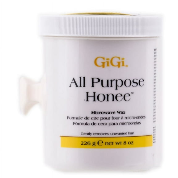 GiGi All Purpose Honee Microwave Hair Removal Wax for Face and Body, 8 oz Jar